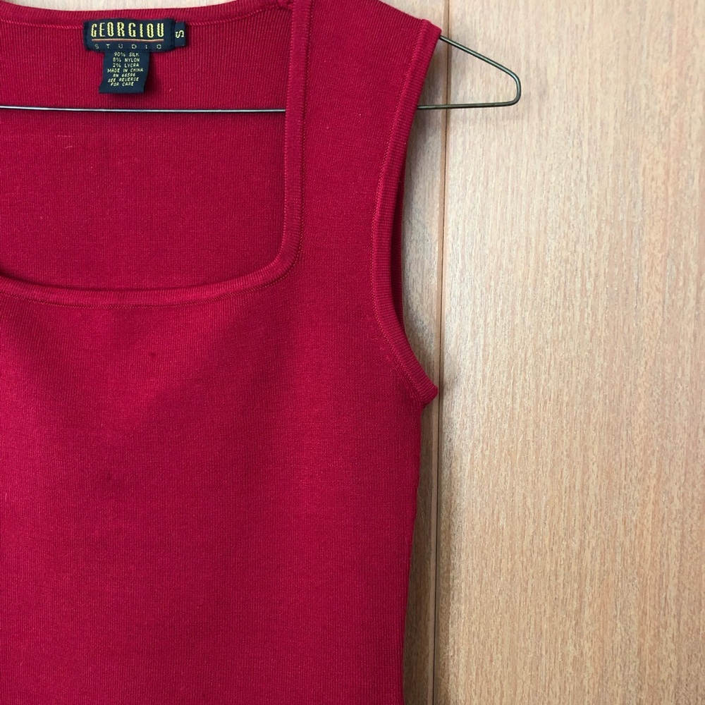 Vintage Silk Knit Square Tank S - Picture 3 of 6